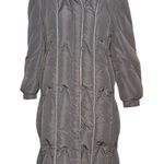 VINTAGE Down Grey Puffer Coat sleeping Bag Coat Long Line Womens Fits Medium Gray Photo 0