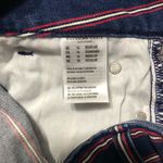 American Eagle Blue/Red Striped Super Stretch Hi Rise Mini Denim Skirt size 14 Photo 12