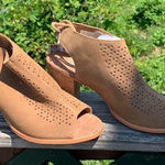Toms  Cork Heeled Open toe  Sz 9.5W New Photo 0