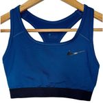 Nike NEW  Dri-Fit Swoosh Light Support Non-Padded Sports Bra Blue Black Size S Photo 0