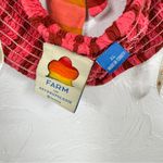 Farm Rio  Anthropologie Pink Orange Striped Halter Crop Top Womens XL Beachy Photo 3