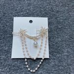 Woman Hair Accessory Fashion Hollow‎ Out Hair Clip Pearl Tassel Duckbill Hairpin Gold Photo 3