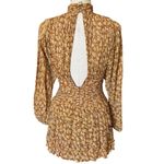 Shona joy  Sunset Floral Long Sleeve Ruched Mini Dress Size 4 Photo 3