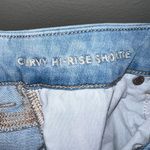 American Eagle AE Distressed Next Level Stretch Curvy Hi Rise Shortie Shorts Photo 4