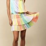 Current Air Women’s Cara Rainbow Painterly Mini Dress Size Xsmall Photo 0