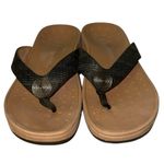 Vionic  Pilar Black Toe Post Platform Sandals with Cushioned Footbed Photo 1