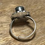 Sterling Silver Turquoise Flower 925  Ring Photo 10