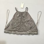 Francesca's NEW Francesca’s Lace High Neck Crop Top Bralette Photo 4