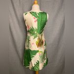 Amazing Vintage 1960s Fern And flower Plant Shift Sleeveless dress _ Size Small Green Photo 1