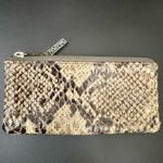 Brighton Snakeskin Embossed Leather Studded Bifold Card Wallet Photo 1