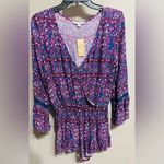 American Eagle Boho Floral Long Sleeve Romper. Size Small Photo 1