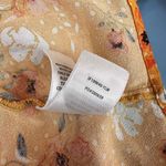 Idyllwind Mustard Yellow Long Sleeve Floral Button-Front Plunge Blouse Size XS Photo 6