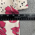 CAbi ‎ Blouse Women XS Cream Fuchsia Floral Scoop Neck Boxy Business Casual Top Photo 6