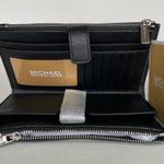 Michael Kors Black Double Zip Wristlet Purse Wallet Photo 3