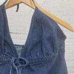 Polo Jeans Co Ralph Lauren Y2K Denim Navy Halter Dress Size 6 Blue Photo 6