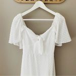 Lulus Only Lovers Swiss Dot Short Cape Sleeve Midi Dress White Sz XS Photo 1