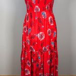 Free People Intimately Garden Party Maxi Dress Size Small Floral Red Lightweight Photo 1