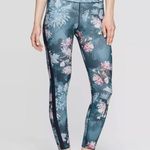 JoyLab  Floral Print High-Waisted Stripe 7/8 Leggings in Moody Mum Photo 0