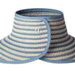 💕ERIC JAVITS💕 Brooke Packable Squishee Visor ~ UPF50+ Blue Mix One Size NWT Photo 0