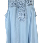 Halogen  Lace & Crepe Top in‎ Blue Cashmere XL NWT Photo 0