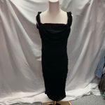 PRETTYGARDEN New Pretty‎ Garden Ruched Bodycon Midi Dress Womens Large Black Sexy Cocktail Photo 3