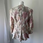 Vintage ‘90s SL Fashions Cream Floral Print Button Front Lightweight Jacket Pink Photo 4