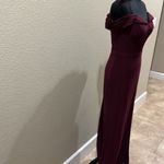 Morgan & Co  Burgundy off the shoulder Gown Photo 4
