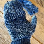 Obey Knitted 100% cotton mittens/ fingerless gloves blue / light blue tie-die Photo 3