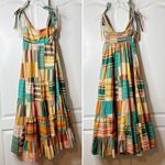 ALÉMAIS Sloane Tiered Midi Patchwork Dress Size 4 US (8 AU) Orange Photo 5
