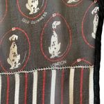 Lulu Guinness Dalmatian Dog Striped Silk Chiffon Triangle Diamond Scarf Photo 2