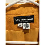 Sag Harbor Fine Wool One Button Yellow Mustard Color Blazer Size 14 Made In USA Photo 2