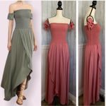 Young Fabulous and Broke Frida Rose Smocked Bodice Maxi Dress M Photo 7