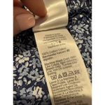 J.Crew Blouse Top Size M Blue Floral Ruffle Detail V Photo 4