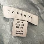 Topshop Heart Jacquard Satin Slip Maxi Dress Blue Size 14 Photo 4
