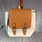 Montana West  Women's Tan & Cream Mini Backpack Convertible Straps Photo 0