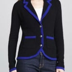 autumn cashmere  Contrast-Trim Cashmere Blazer size Medium EUC no holes Photo 0