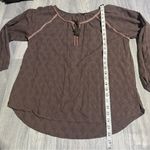 prAna Brown long Sleeve Thin T-Shirt Blouse; Large Women’s Photo 4