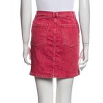 frame denim FRAME Faded Red Denim Mini Skirt Size 26 Photo 6
