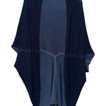 Lululemon  100% Merino Wool One Size Reversible Blue Duster Cardigan Wrap Shawl Photo 0