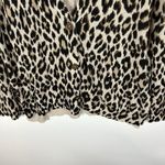 Chico's  Linen Cotton Blend Leopard‎ Cardigan Sweater Women’s Size 2 US Medium Photo 3