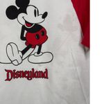 Disney Y2K Disneyland Mickey Mouse Raglan T Shirt White Red Graphic Tee Women Medium Photo 4