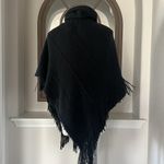 Charter Club  Raschel Knit Toggle Poncho Wrap in Black, One Size NWT Photo 4