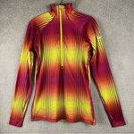 Nike ‎ Womens Medium Pro Dri Fit Hyperwarm Ombre Running Athletic Artsy Pullover Photo 2