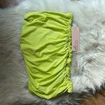 Oh Polly  Feel The Ruche High Waisted Mini Skirt In Lime Photo 1
