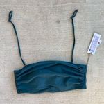 NWT Calia Deep Aqua Shirred Strapless Bikini Top, Size XL Green Photo 0