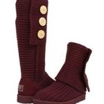 UGG NWT Burgundy Sweater Knit Boots Photo 0