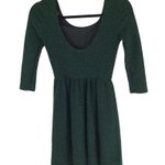 Alice Moon by Mooncollection Dress A Line Mini Low Back Metallic Green Black S Photo 1