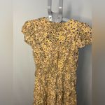 Maurice's ‎ Babydoll Dress Yellow Floral Short Flutter Sleeve Tiered Ruffle XS Photo 6