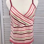 Gap Stretchy Cropped Cami Top w Crossover Bust Striped-Large Photo 0