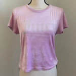 Juicy Couture Velour Rhinestone Tee size Large Lounge Velvet Y2K Shirt Baby Pink Photo 0